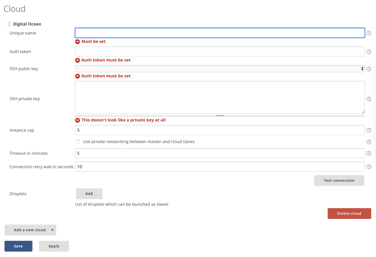 Steps towards automated development Jenkins on Digitalocean
