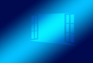 Window Open Blue Operating System