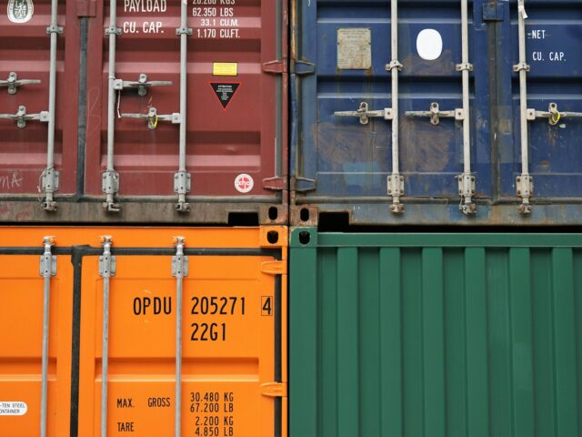 several cargo containers